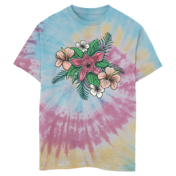 Netflix Boy's Stranger Things Hibiscus Demogorgon Graphic T-Shirt