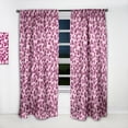 thumbnail image 2 of Designart 'Pink Leopard Pattern Retro' Mid-Century Modern Curtain Panel, 2 of 5