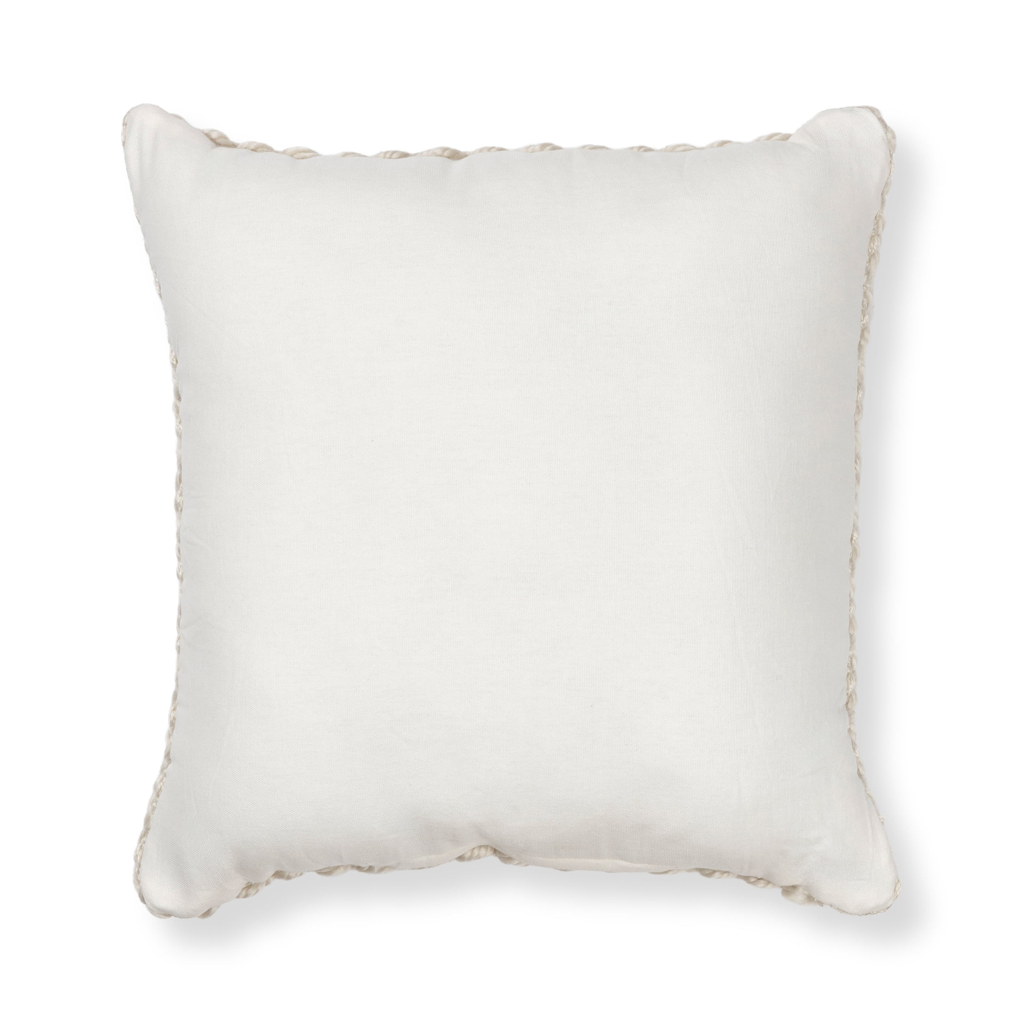 (1 pack) Mainstays Honeycomb Ivory Throw Pillow, 18" x 18" (1 count)
