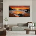 thumbnail image 3 of Ocean Art Wall Decor Ocean Wall Art Beach Wall Art Sea Rock Beach Canvas Wall Art Painting For Livingroom Decor Office Bedroom Decoration, 3 of 7