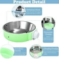 thumbnail image 4 of Cuenco para perros, cuenco de agua para comida colgante extraíble de acero inoxidable, cuencos para jaula para mascotas con soporte para pernos para perros, cachorros, gatos y animales pequeños, 4 of 6