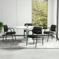 thumbnail image 3 of Costway Chaise de Salle d'Attente Sans Roues Ensemble de 4 avec Accoudoirs Intégrés pour Réception, 3 of 7