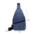 thumbnail image 3 of Xfvqtps Mens Crossbody Bags with Earphone Hole Simplicity Adjustable Shoulder Strap Sports Fashion Travel Hiking Shoulder Bags Blue, 3 of 8