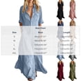 thumbnail image 3 of ChaoHeng Dresses for Women Casual for Plus Size Solid Padded Collared Long Sleeve Pocket Loose Summer Light Blue S, 3 of 6