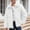 White, variant on Njoeus Mens Warm Faux Furs Short Jacket Winter Coat Soft Long Sleeve Warm Comfy Outwear S-3XL