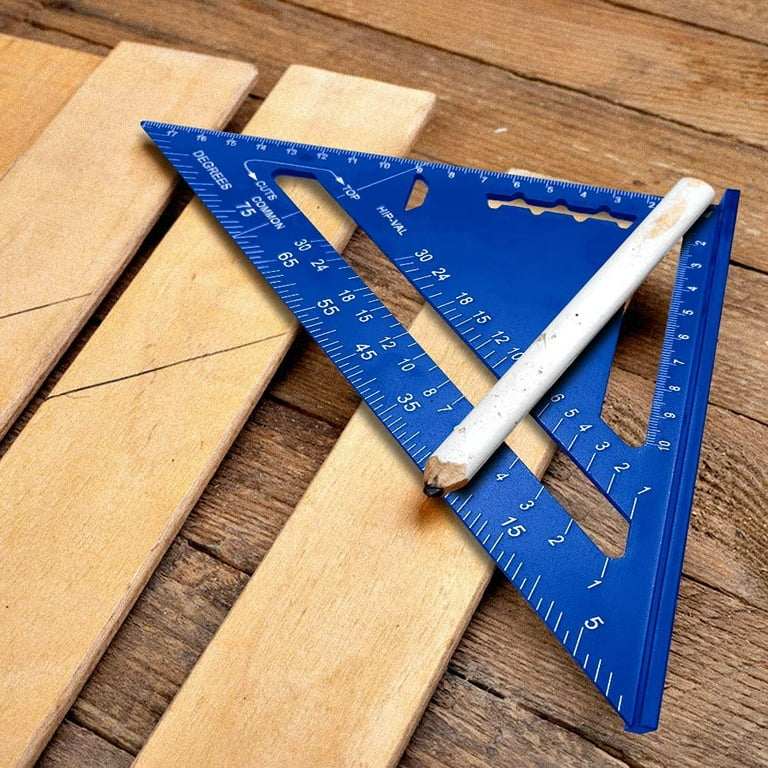 7 Inch Aluminium Alloy Right Angle Triangle Ruler with 0.1 Accuracy and 1  Scale Value for Industrial Measurement