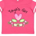 thumbnail image 4 of Inktastic Yaya's Girl Heart Flowers Girls Toddler T-Shirt, 4 of 5