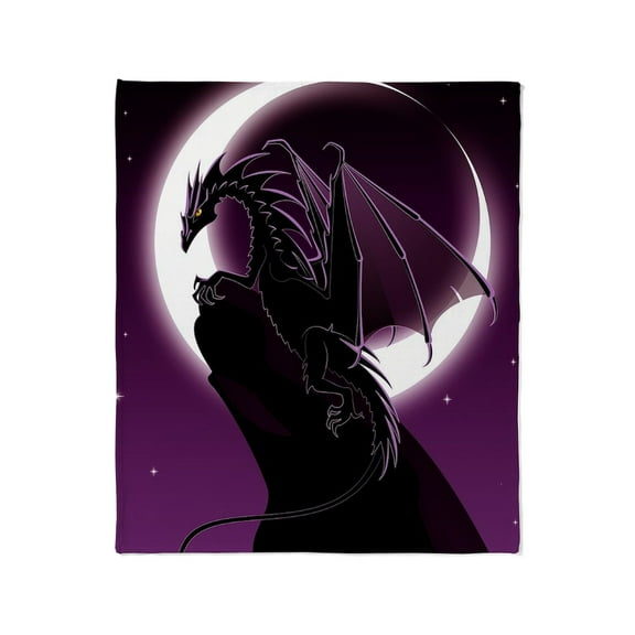 CafePress - Purple Dragon Throw Blanket - Soft Fleece Throw Blanket, 50"x60" for All Ages