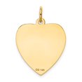 thumbnail image 3 of 14K Yellow Gold Charm Pendant 23 mm 17 Etched .018 Gauge Engravable Heart Disc, 3 of 3