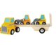 thumbnail image 1 of Wooden Car Toys for Toddlers,Tractor Trailer, Mini Front Loader & Steamroller Wooden Truck Set, Wooden Cars, Wooden Trucks, Construction Tractor Toys, 1 of 3