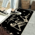 thumbnail image 5 of Sm:)e Spooky Skeleton Bone Day of the Dead Doormat 17x47 Inch, Black, 5 of 7