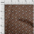thumbnail image 2 of oneOone Rayon Brown Fabric Bird Sewing Craft Projects Fabric Prints By Yard 56 Inch Wide, 2 of 5