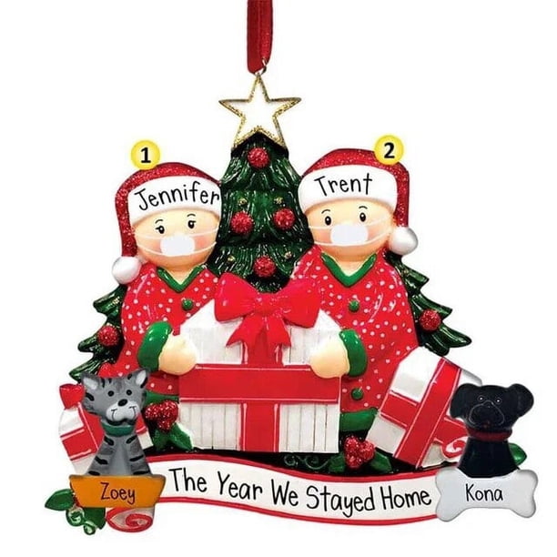 Colgante de adorno para árbol de navidad familiar, decoración de fiesta en casa, familia de renos de 2 a 6 personas, adornos de navidad 2022, 1 ud.