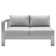 thumbnail image 6 of Modway Shore Sunbrella? Fabric Outdoor Patio Aluminum 7 Piece Sectional Sofa Set in Silver Gray, 6 of 10
