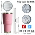 thumbnail image 5 of Capricorn 30oz Spray Coated Stainless Steel Insulated Tumbler with Straw – Keeps Drinks Cold for 24 Hours & Hot for 6 Hours,Constellation, Christmas, 5 of 5