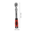 thumbnail image 2 of CRAFTHROU Quick-Release Ratchet Wrench Telescopic Design Chrome-Vanadium Steel 1Pack, 2 of 8