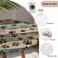 thumbnail image 5 of Dog Paws Printed Round Fitted Tablecloth with Elastic Edge, Waterproof Table Cloth Table Cover for 45"-54" Tables, Vintage Teal Brown Wooden Farmhouse Tablecloths for Dining Picnic Indoor Outdoor, 5 of 9