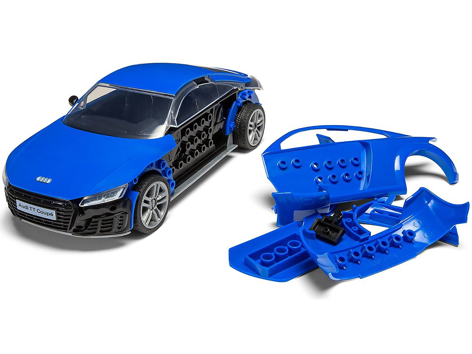 Audi TT Coupe Blue Snap Together (Skill 1) Painted Plastic Model Car Kit by Airfix Quickbuild.