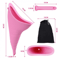 thumbnail image 7 of Female Urination Device, Silicone Female Urinal Women Funnel, Reusable Portable Womens Urinal for Camping, Pink, 7 of 7