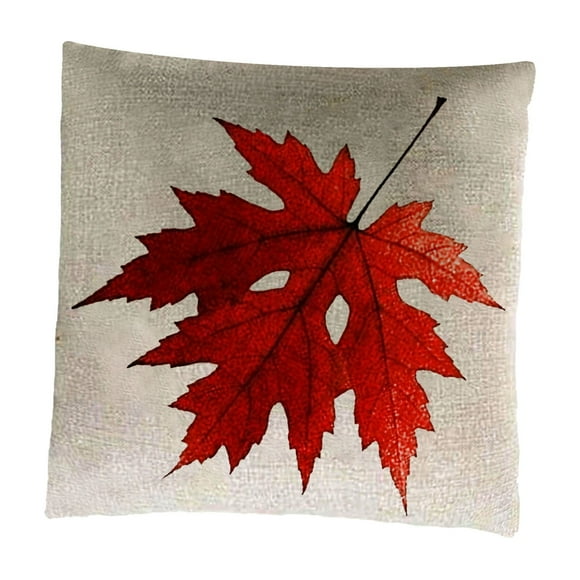 Autumn Maple Leaf Decorative Pillow Cover for Sofa Couch Bed Seasonal Home Throw Living Room