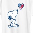 thumbnail image 3 of Peanuts - Snoopy Flag Heart Short Sleeve Graphic T-Shirt, 3 of 6