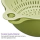 thumbnail image 5 of Juego de tazones de colador de colador de cocina, 3 piezas Cesta de drenaje de doble capa mediana adecuada para frutas, verduras, pasta, bayas - Verde Unique Bargains Cesta escurridor de doble capa, 5 of 6