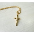 thumbnail image 4 of 18K Rope Gold Filled Cross Crucifix Pendant Necklace for Men Women Wife Husband Religious Fashion Jewelry, 4 of 5