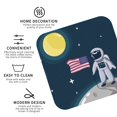 thumbnail image 3 of Yiaed Astronaut With USA Flag Print Leather Coasters for Drinks - Cup Coasters Coffee Table Kitchen Table Bar, Home & Office Gifts Handmade Drink Coasters-Square, 3 of 6