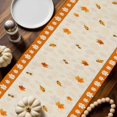 thumbnail image 6 of Fall Table Runner Thanksgiving Sunflower Pumpkin Wreath Table Runners Orange Maple Leaf Home Cotton Linen Dresser Scarf Kitchen Dining Table Decor for Fall Holiday Party Decor 13x72 Inch, 6 of 9