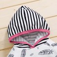 thumbnail image 5 of SDJMa Baby Boys' Short-Sleeve Bodysuit Toddler Kids Baby Hooded Cartoon Letter Print Tops+Stripe Pants Set, 5 of 9
