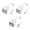 thumbnail image 1 of Huntkey Surge Protector Extension Cord Outlet w/ AC Plugs & USB Ports (3 Pack), 1 of 10
