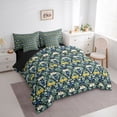 thumbnail image 3 of Homewish Chic Flowers 7-Piece Twin Bedding Sets For Kids Teens Adults,Floral Blossoms Leaves Bedding Comforter Set,Retro Vintage Breathable Sheet Sets,Ultra Soft Home Decor,Reversible, 3 of 8