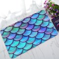 thumbnail image 1 of Alfombra antideslizante ABPHQTO Escamas de pescado azul violeta 45x75 cm, 1 of 1