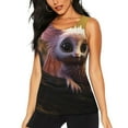 thumbnail image 1 of Fotbe Adorable Fluffy Bat Blusas Sin Mangas para Mujer – Estilo Casual, Corte Suelto, Slim-Fit, Cuello Redondo Deportivo, Tops de Verano para Gimnasio y Yoga-Small, 1 of 7