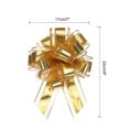 thumbnail image 2 of 12pcs 9" Extra Large Pull Bow Metallic Gift Wrapping Bows Ribbon Organza Gold for Wedding Baskets Presents, 2 of 6