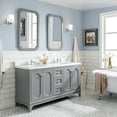 thumbnail image 3 of Water Creation Queen 60"W Wood Double Bathroom Vanity in Cashmere Gray & White, 3 of 4