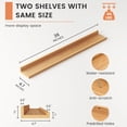 thumbnail image 3 of Picture Ledge Shelf, Floating Shelves Set of 2, 36 Inches Nursery Book Shelves for Toys Storage, Kids Bookshelf Wall Mounted for Living Room Bedroom Decor Books Photo Frames, Natural Oak, 3 of 14