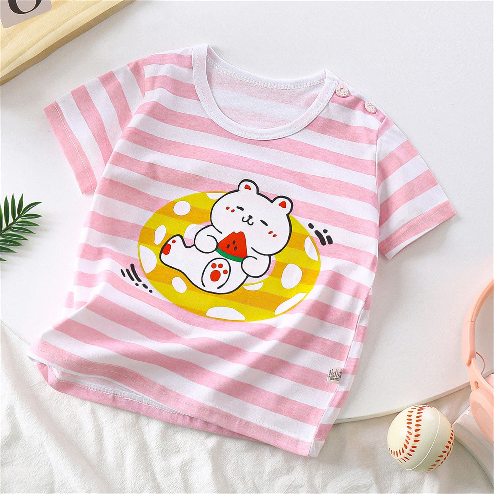 jovati Baby Boy Clothes 12 18 Months Toddler Baby Boys Girl Comfortable Solid Color Print Short Sleeve Cotton T Shirt Top Baby Girl Clothes 12 18 Months Baby Girl Clothes 18 24 Months Walmart