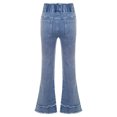 thumbnail image 4 of IEFIEL Kids Girls High Waist Flared Jeans Casual Trousers Bootcut Denim Pants Blue 7-8, 4 of 7