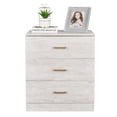 thumbnail image 6 of Modern Dresser Cabinet, Wooden 4-Drawer File Cabinet, Simple Home Storage Furniture of Drawers for Closet, Kids Storage Chest, Bedside Table of Bedroom for Clothes Cosmetics, Antique White, D8785, 6 of 8
