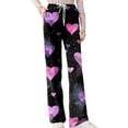 thumbnail image 4 of Resicozy Women's Valentine Pajama Pants Casual Long Pajama Lounge Pants Drawstring Sleepwear Heart Printed Design Pink 2XL, 4 of 7
