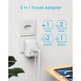 thumbnail image 4 of WWS-1 Pack Brazil Travel Adapter, Foldable Type N Plug Adapter with 2 AC Outlets 3 USB Ports(2 USB C), Brazil Outlet Power Plug for Canada to Brazilian, 4 of 4