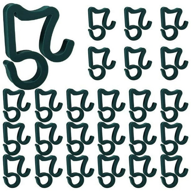 50pcs Holiday Light Clips Christmas Light Clips Outdoor Light Gutter Hooks Heavy Duty Party Decorative String Light Clips Hooks for Garden Party Outside Light Decoration