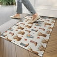 thumbnail image 4 of Beige Highland Cow Boot Flower Pattern Door Rugs,Washable Non Slip Door Mats Indoor,Decorative Door Mats,Entry Mat Indoor for Entrance,Bedroom,Kitchen,Bathroom,17"x30", 4 of 6