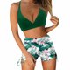thumbnail image 2 of Trajes de baño tankini para mujer Trajes de baño vintage estampados para mujer Trajes de baño conservadores Traje de baño bikini con falda de playa estampada para mujer, 2 of 4