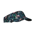thumbnail image 2 of Yiaed Flamingos And Birds Print Sport Sun Visor Hats Adjustable Empty Top Baseball Cap Cotton Ball Caps for Women and Men, 2 of 5