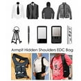 thumbnail image 4 of Bolsa de pecho para axila para hombre, cinturón de viaje para dinero debajo de la ropa, bolso de hombro oculto para axila, bolsas de viaje, bolsa de hombro para hombre, 4 of 5