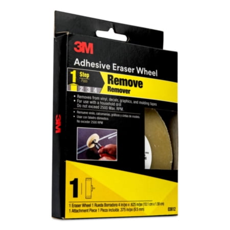 3M Adhesive Eraser Wheel - An easy-to-use tool for removing adhesives and films from painted auto surfaces - 4