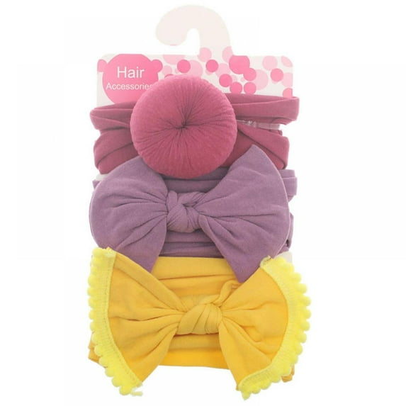3PCS Baby Headbands Hairbands Hair Bow Elastics for Baby Girls Newborn Infant Toddlers Kids