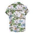 thumbnail image 4 of Camisa de manga corta de un solo pecho con botones informales para la playa para hombre Pompotops oipoqjl44588, 4 of 9